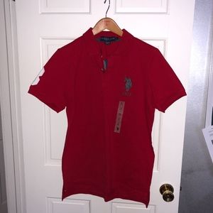 Mens Red Polo RL Shirt